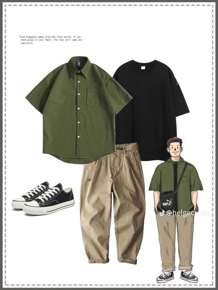 Clothes aesthetic man Urban Casual Style 1